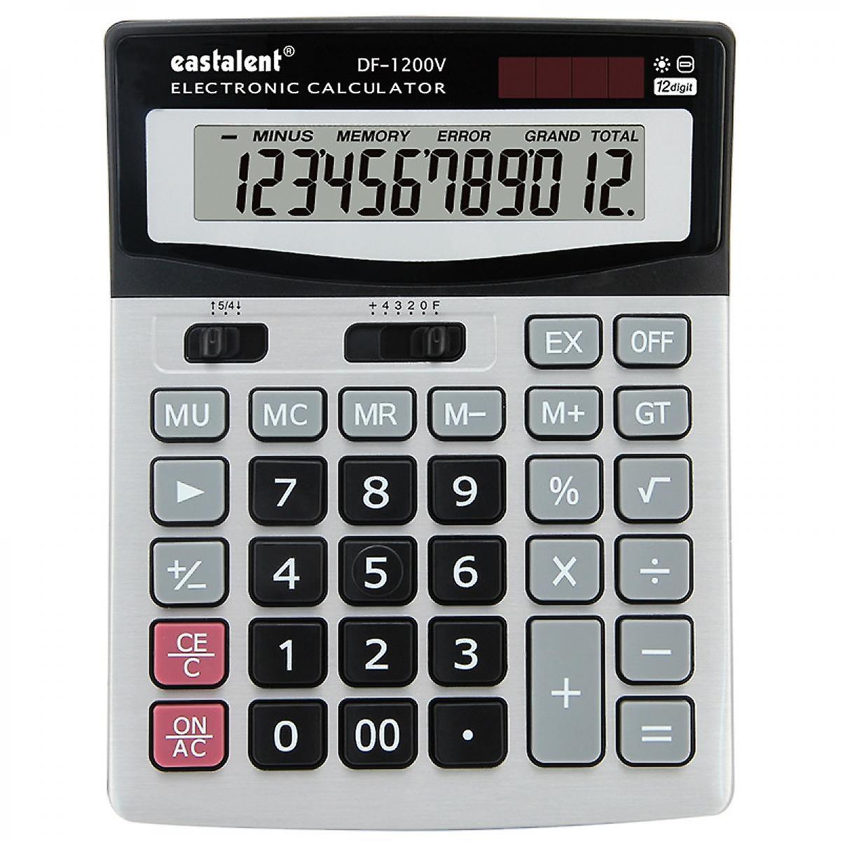 Solar Battery 12 Digit Large Electronic Calculator