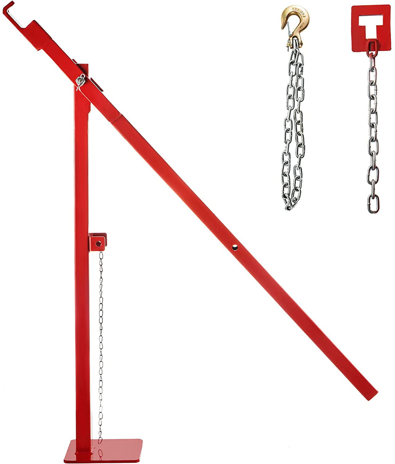 VEVOR T- Post Puller with T Post Chain and Choker Chain，T Post Chain Set Remover Puller，T Stake Puller for Round Fence Post, Metal, Sign Posts & Tree Stump