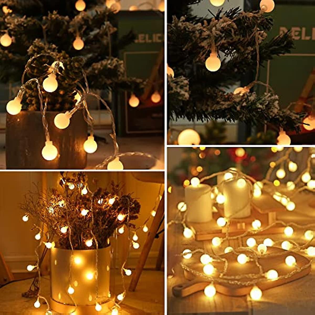 String Lights Waterproof  15m49ft 120 Led Fairy Lights Plug In  8 Modes Christmas Lights Outdoorindoor  Garden Lights For Patio  Gazebo