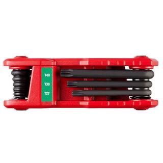 MW 8-Key Folding Torx Hex Key Set 48-22-2184