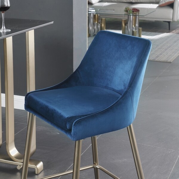 Velvet Upholstered Counter Stool