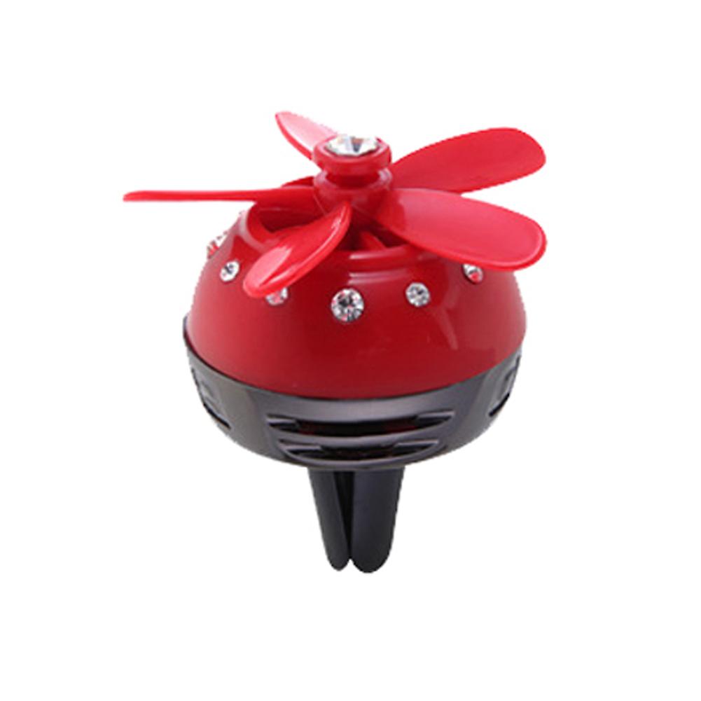 Car Air Freshener Clip Propeller Vent Decorative Clip With Diamond Car Interior Accessories Aromatherapy Clip Red