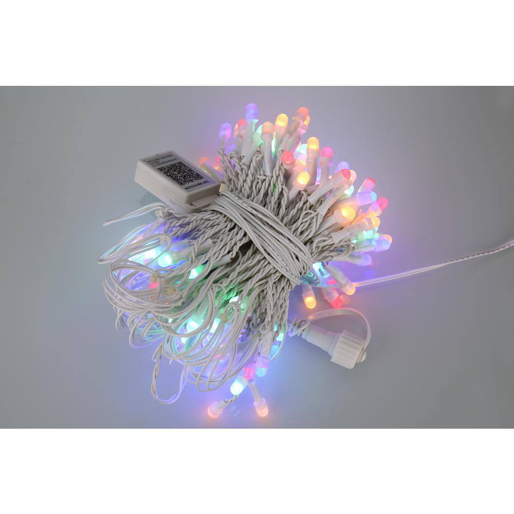 Novolink 200 Light 8 mm Mini Globe Multi Color LED Icicle String Lights with Wireless Smart Control ICS-200-8-BLE-M