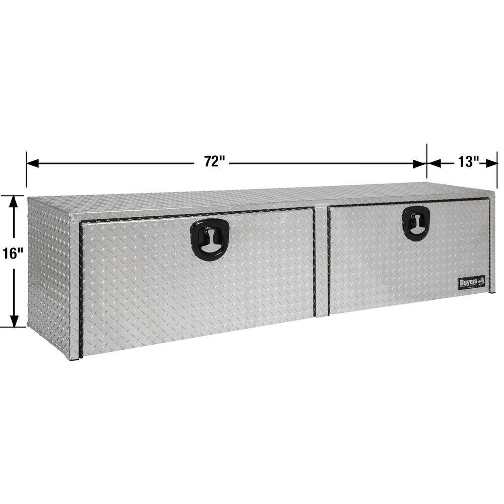 Buyers Products Company 72 Diamond Plate Aluminum Full Size Top Mount Truck Tool Box 1701551