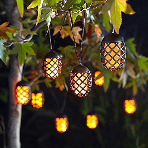 Smart Garden Solar Power Cool Flame String Lights Black (10 Bulbs)