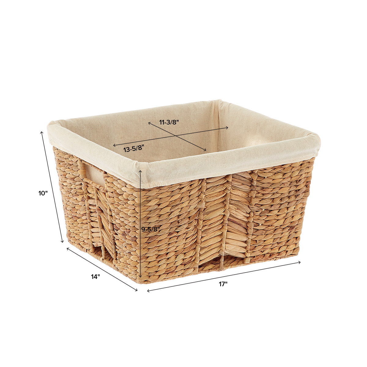 Water Hyacinth Mixed Weave Storage Bins