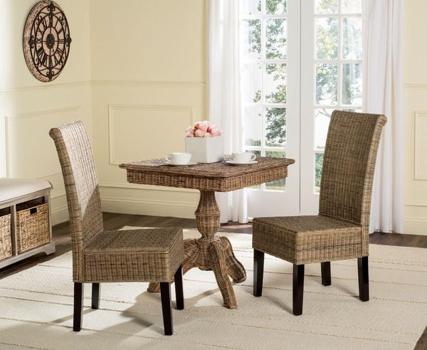 Sergio 18 quotWicker Dining Chair  Set of 2  Gray   Tropical   Dining Chairs   by V.S.D Furniture  Houzz