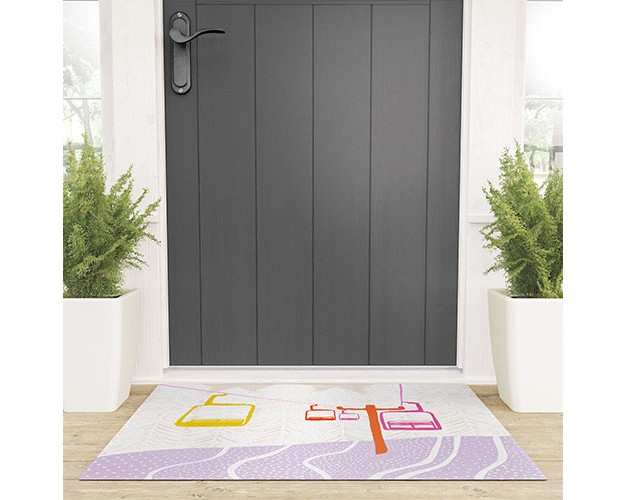 Sunshinecanteen Chairlift Looped Vinyl Welcome Mat Society6