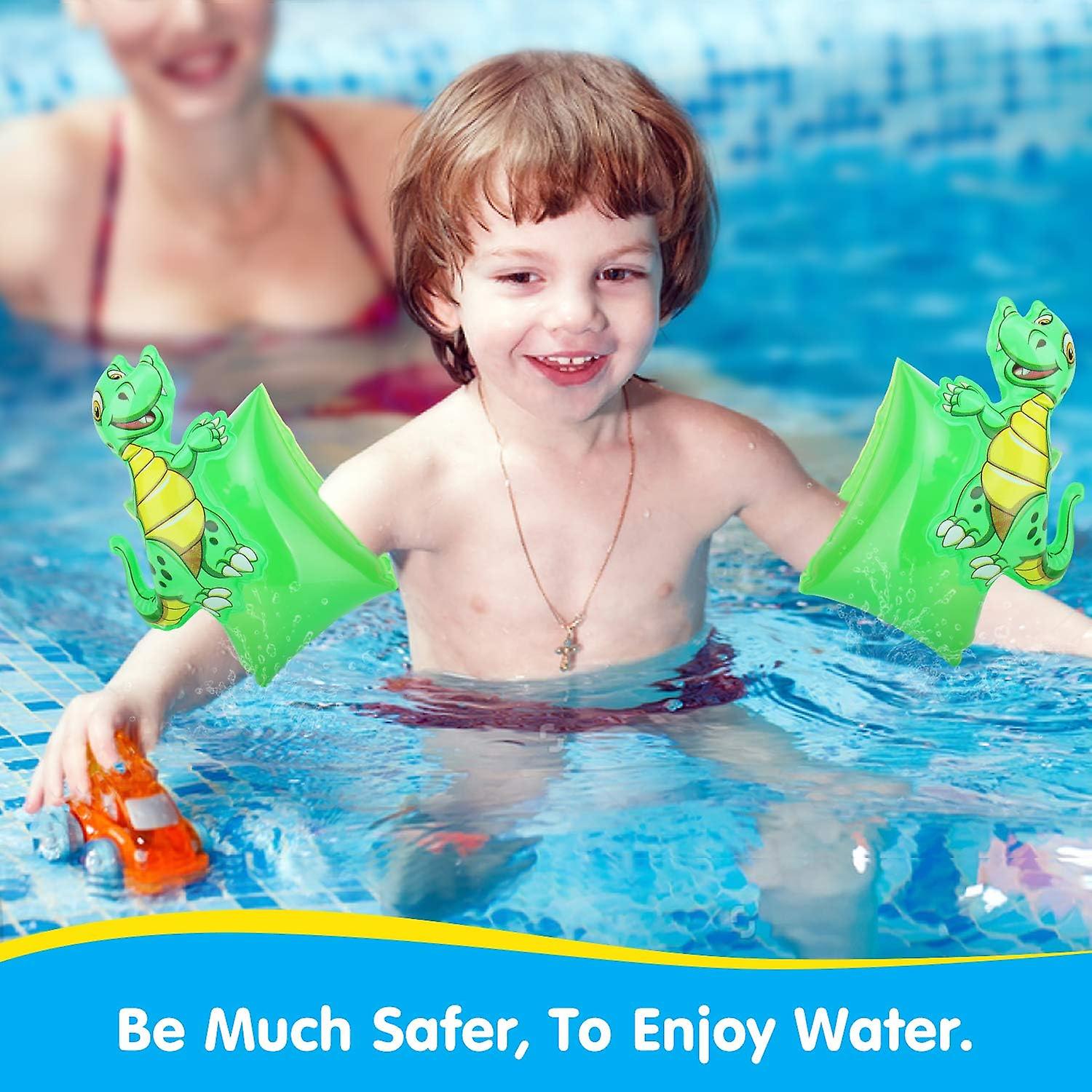 Inflatable Arm Bands For Kids， Floatation Sleeves Floats Tube Water Wings Swimming Arm Floats