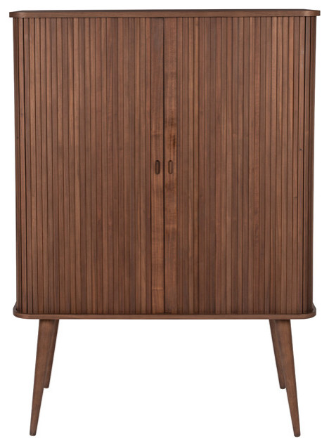 Brown Walnut Cabinet  Zuiver Barbier   Midcentury   Accent Chests And Cabinets   by Luxury Furnitures  Houzz