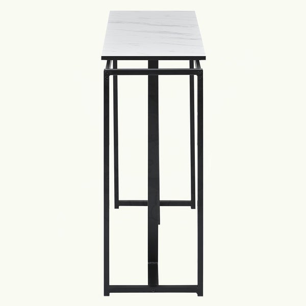 Console Table with Metal Frame