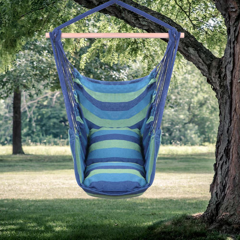 Zimtown Canvas Hammock Hanging Rope Chair Patio Hanging Swing Outdoor