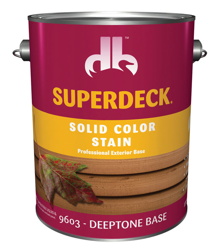 Superdeck Solid Flat Deeptone Base Deep Base Acrylic Latex Wood Stain 1 gal