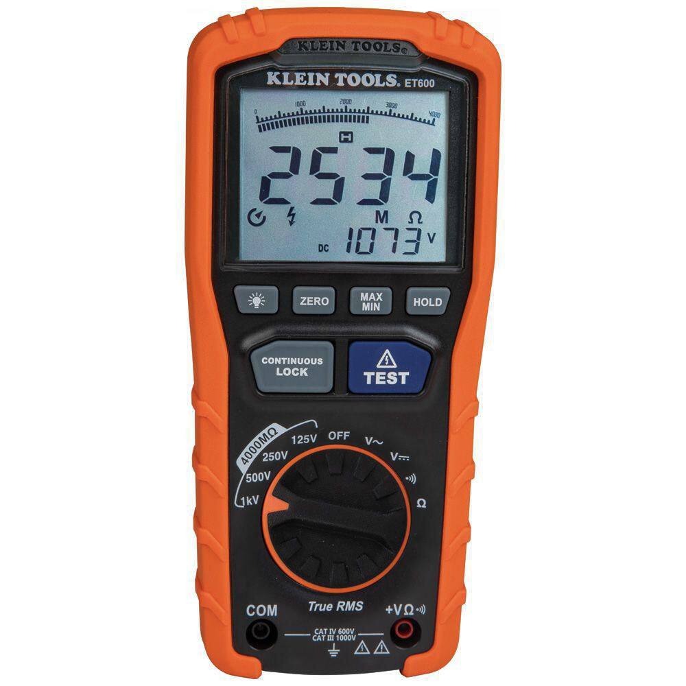 Klein Tools Digital Insulation Resistance Tester Multimeter ET600