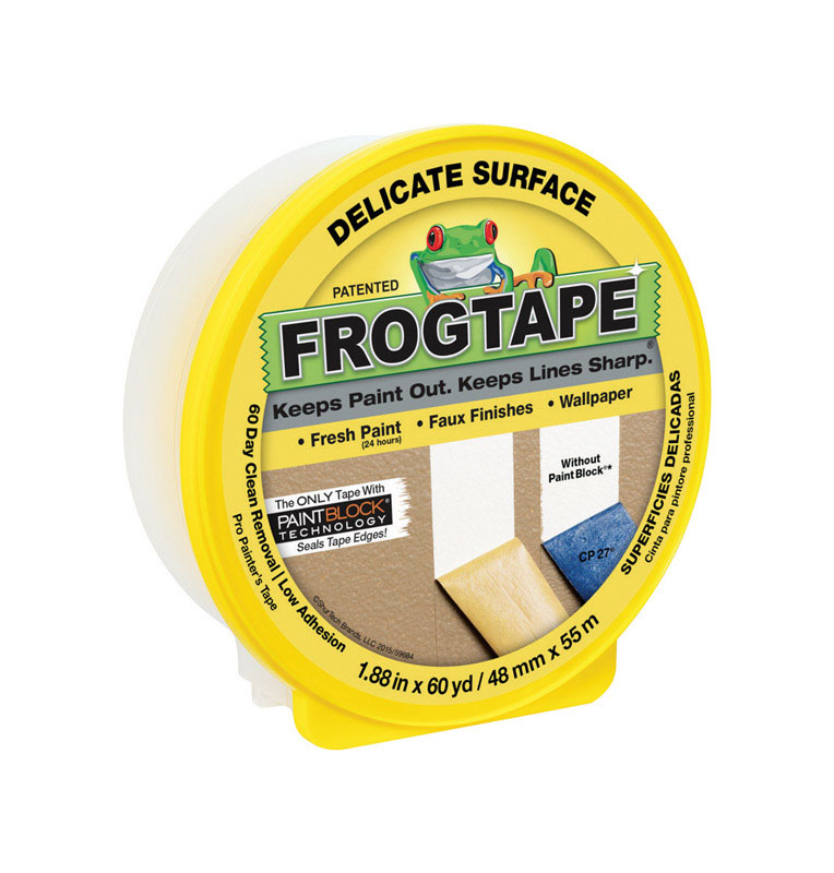 FrogTape 1.88 in. W X 60 yd L Yellow Low Strength Painter-u0027s Tape 1 pk