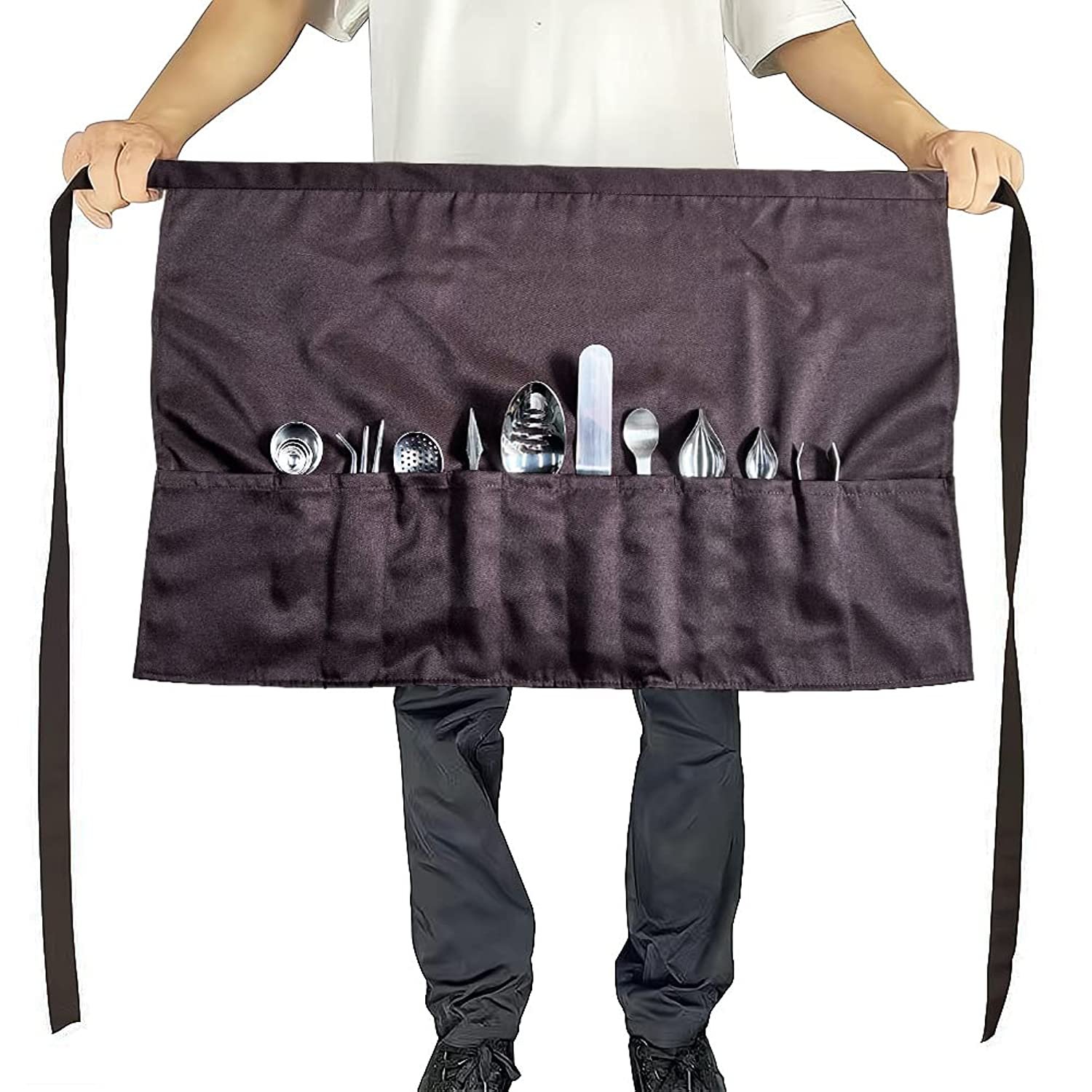 Professional Chef Plating Kit With Kitchen Apron， 13 Piece Culinary Plating Set， Stainles