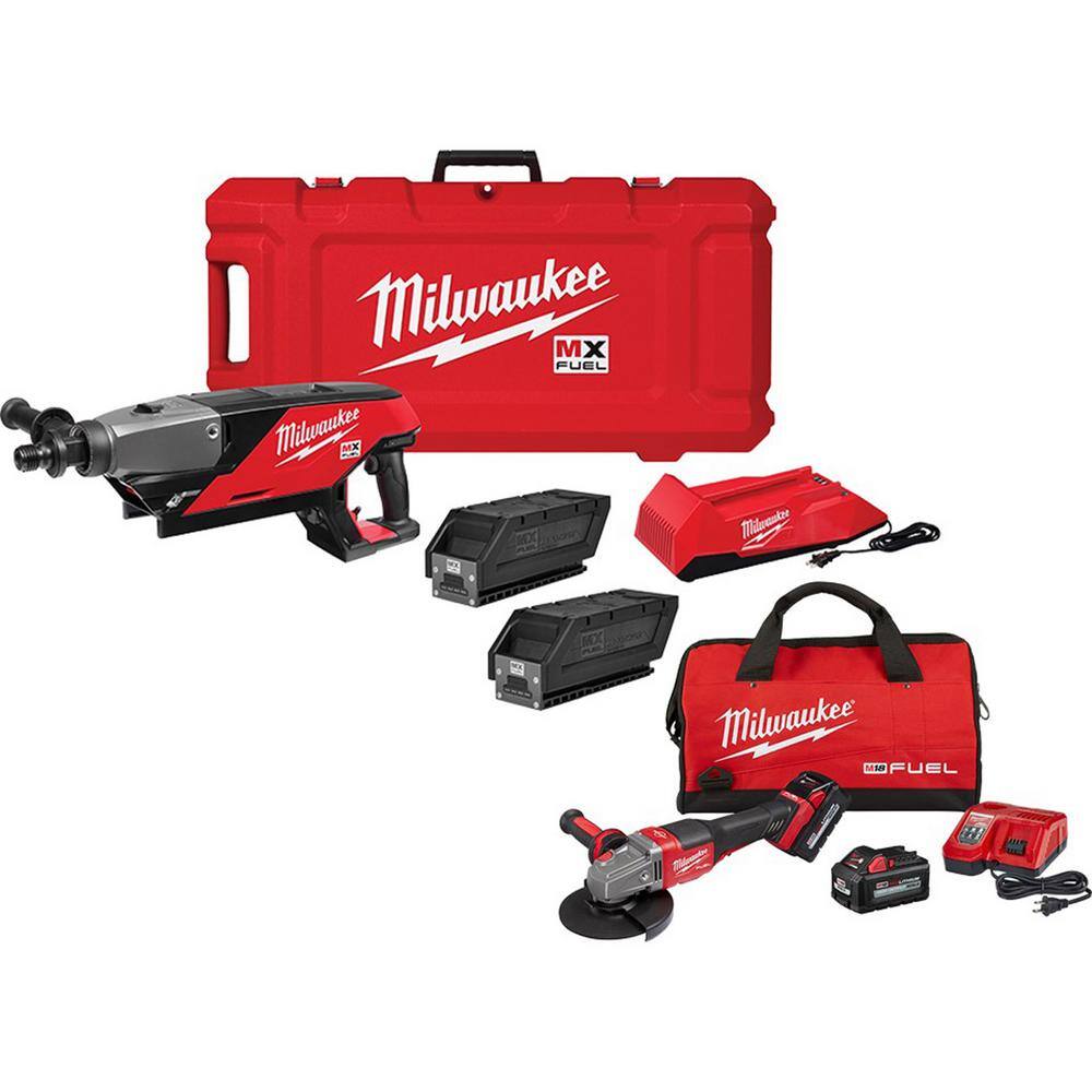 MW MX FUEL Lithium-Ion Cordless Handheld Core Drill Kit with M18 FUEL Lithium-Ion Brushless Cordless 4-126