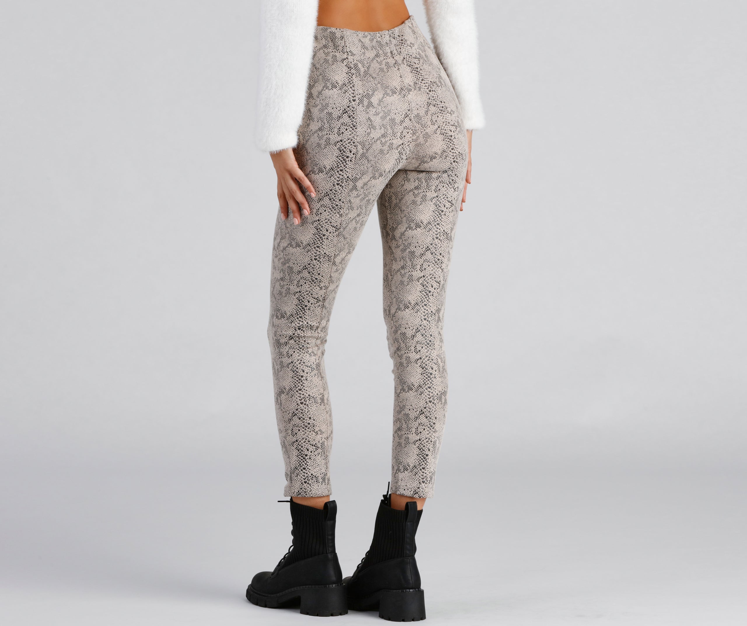 Major Sass Snake Print Skinny Pants