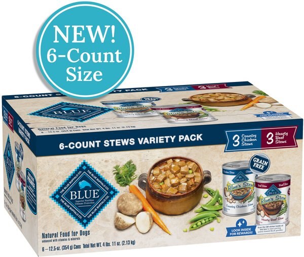 Blue Buffalo's Stew Chicken and Beef Variety Pack Wet Dog Food