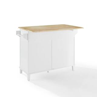 CROSLEY FURNITURE Cora White Kitchen Island with Drop Leaf CF3039NA-WH