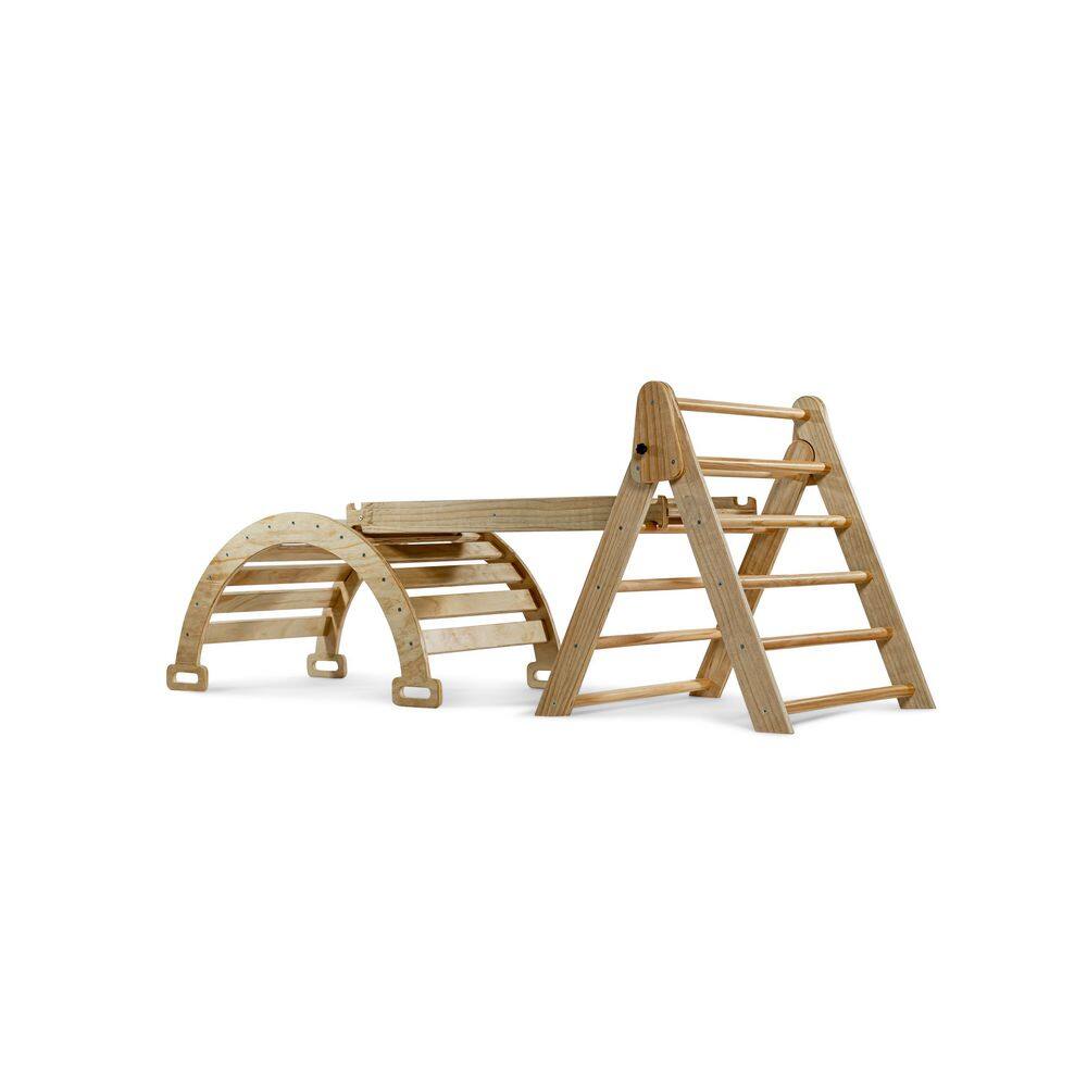 Avenlur Avenlur Hazel Pikler Triangle Ladder  Rocker Set - Natural WD-PKLR-SET-NAT