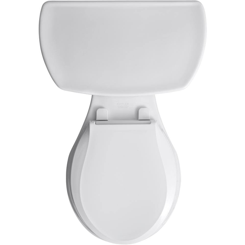 KOHLER Wellworth 14 in. Rough-In 2-Piece 1.28 GPF Single Flush Round Toilet in White K-3947-0