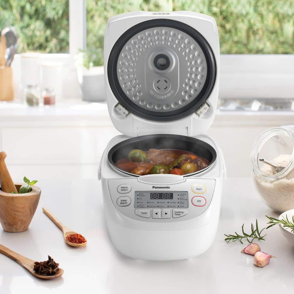 Panasonic White Electric Multi-Cooker Rice Cooker SR-CN108