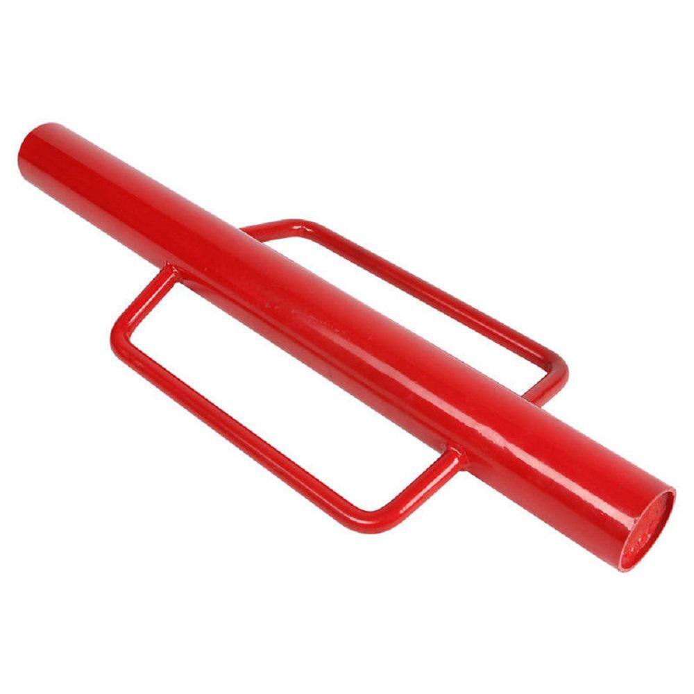 Acorn International 10 in. x 24 in. Red Metal Heavy Duty T Post Driver TPDRVSTHD