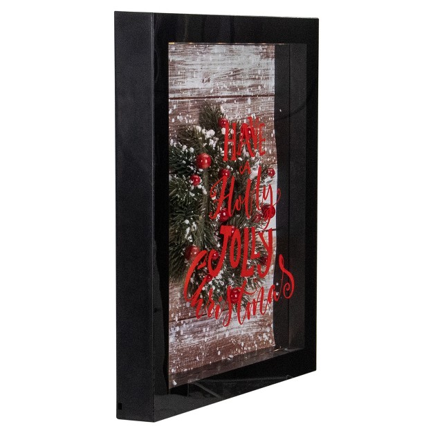 Black Framed 3d quot have A Holly Jolly Christmas quot Led Christmas Box Decor