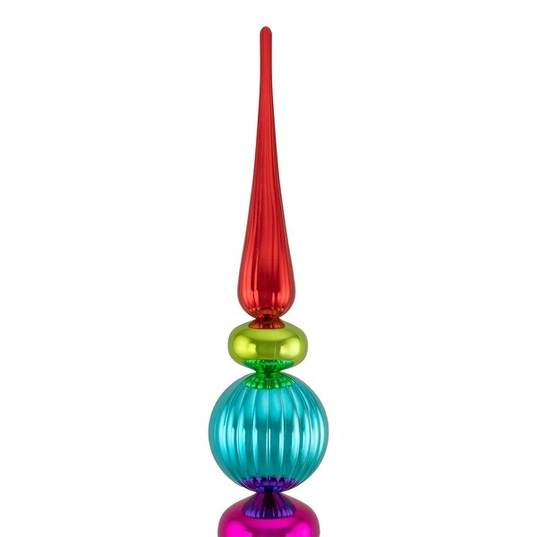 Topiary Finial Tower Commercial Christmas Decoration 4.5' Multicolor