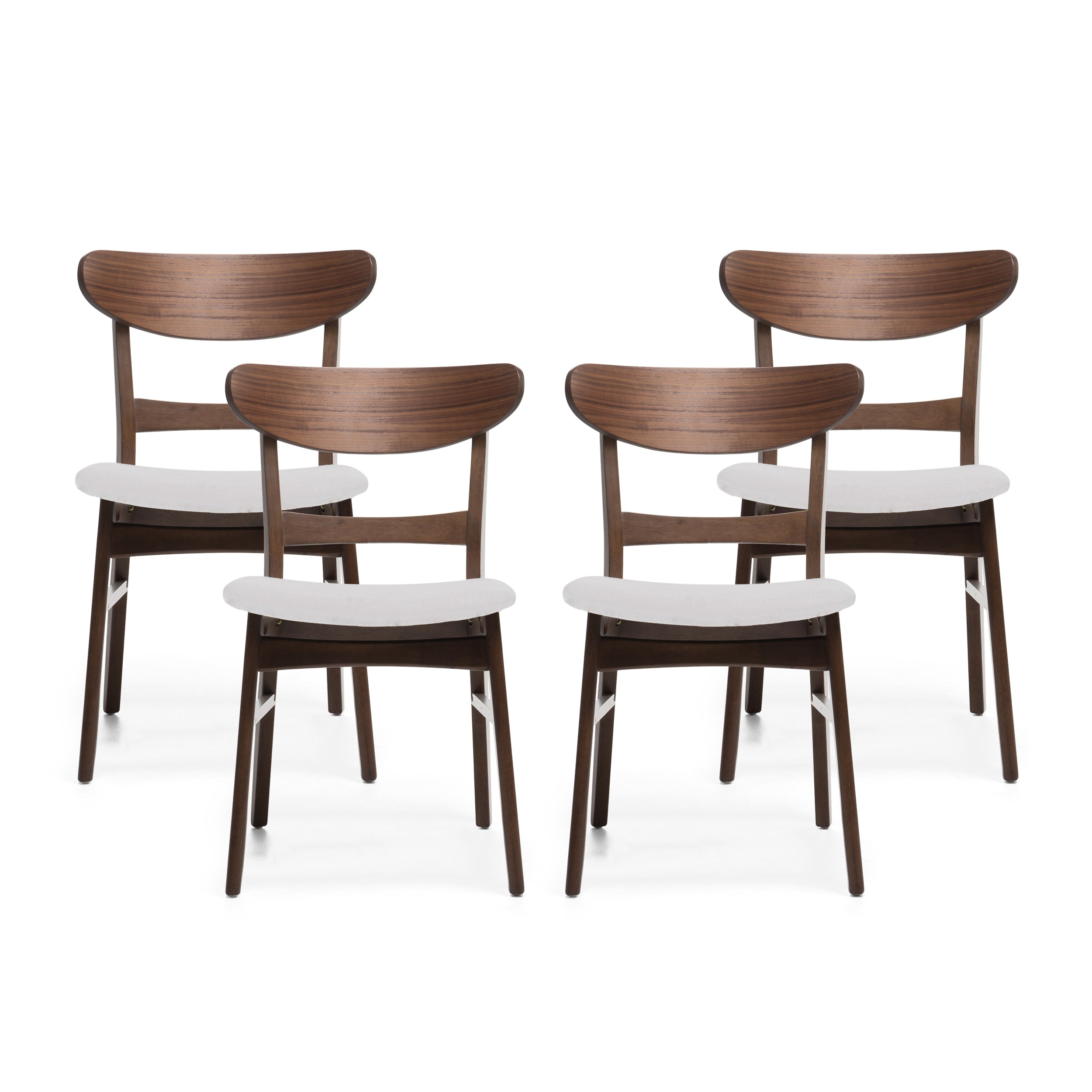 Isador Mid-Century Modern Dining Chairs (Set of 4)