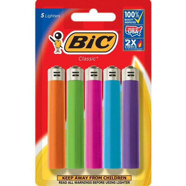 Bic 5pk Classic Lighters