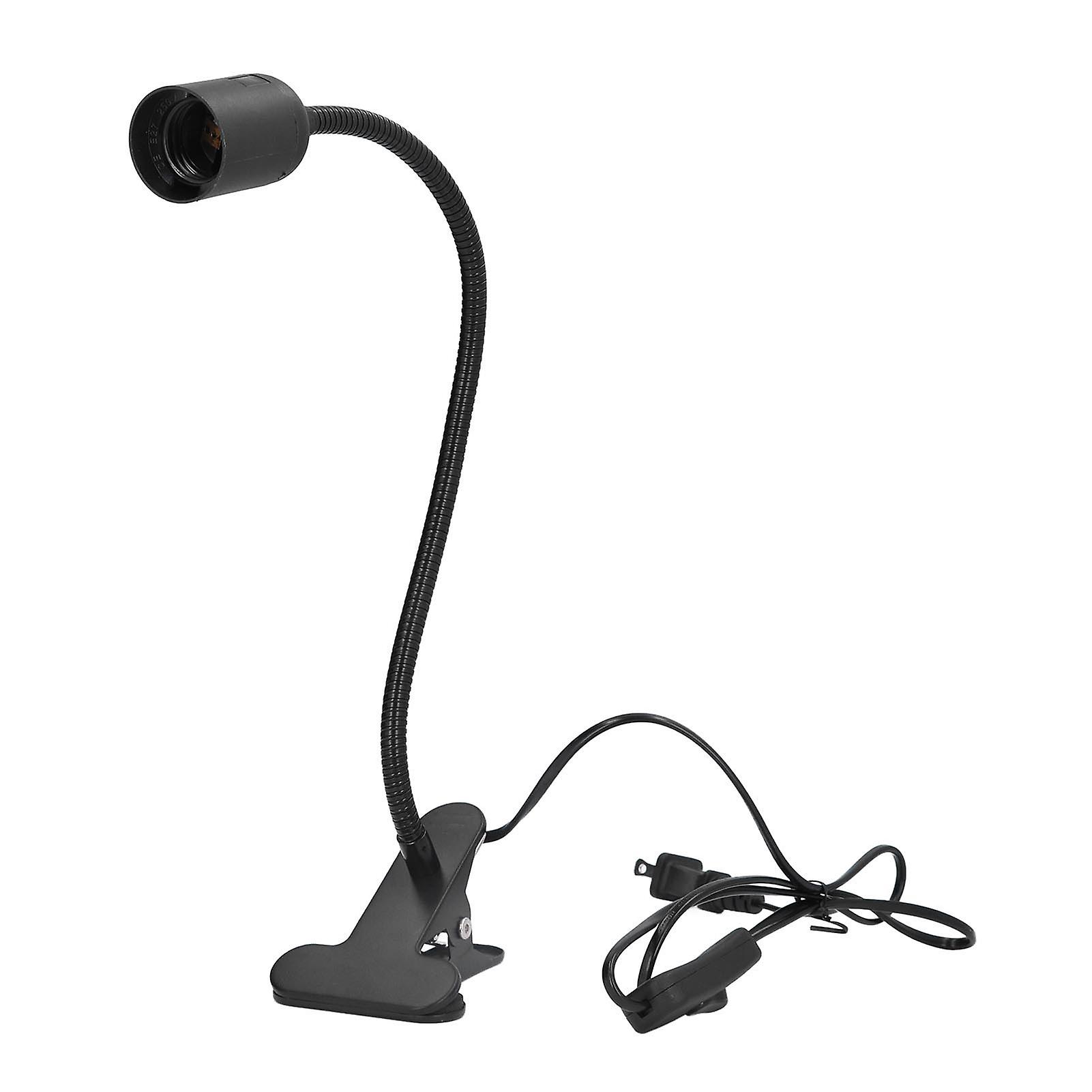 E27/E26 Clip Lamp Holder Desk Lamp Holder Night Reading Book Lamp Holder for Bedroom Dormitory 100‑240VUS Plug