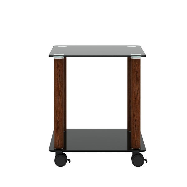 Modern 2-Tier Side Table with Storage Shelve