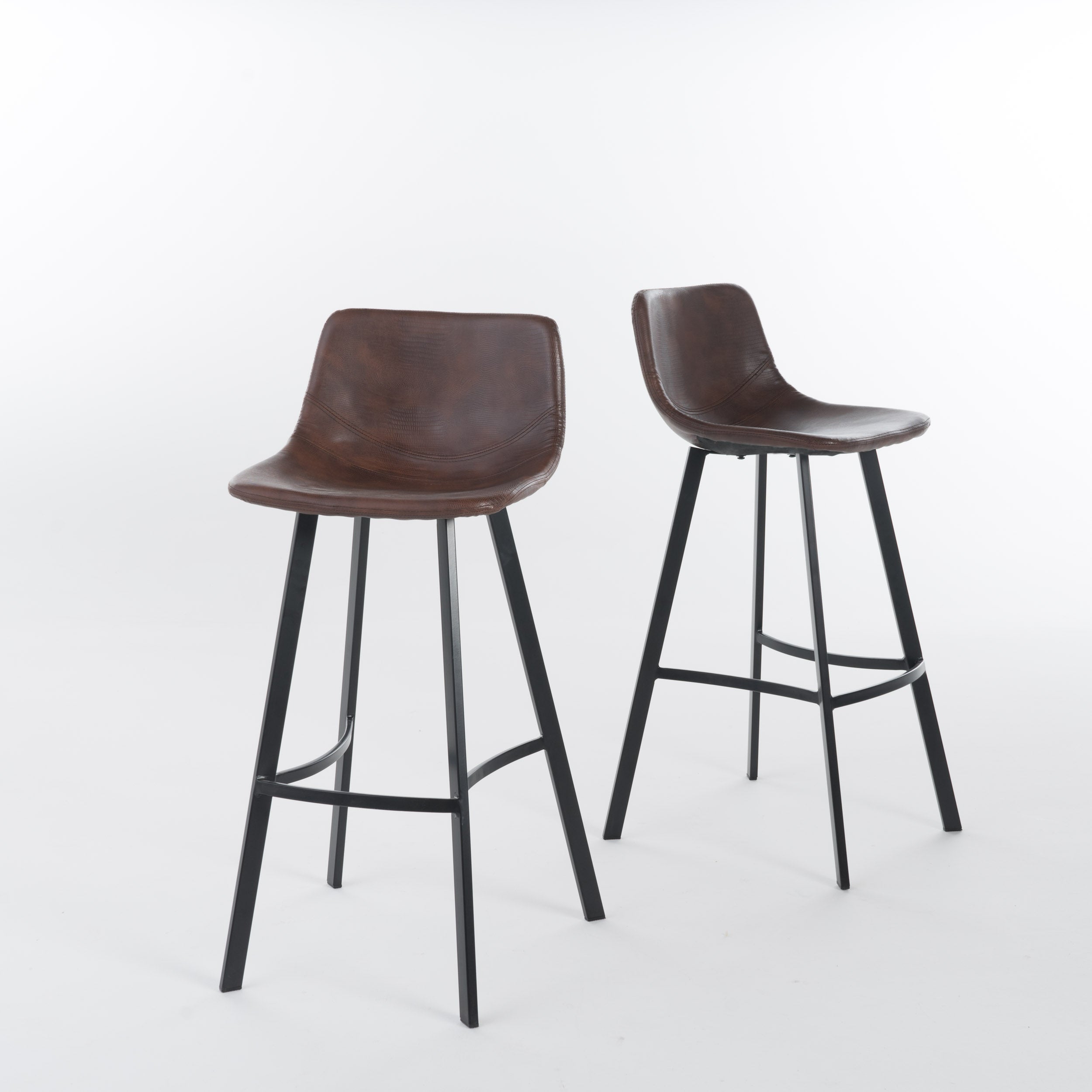 Rex Modern Upholstered Bar Stool (Set of 2)