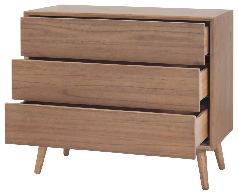 Henley Chest 3 Drawers  Newton Brown   Midcentury   Accent Chests And Cabinets   by New Pacific Direct Inc.  Houzz