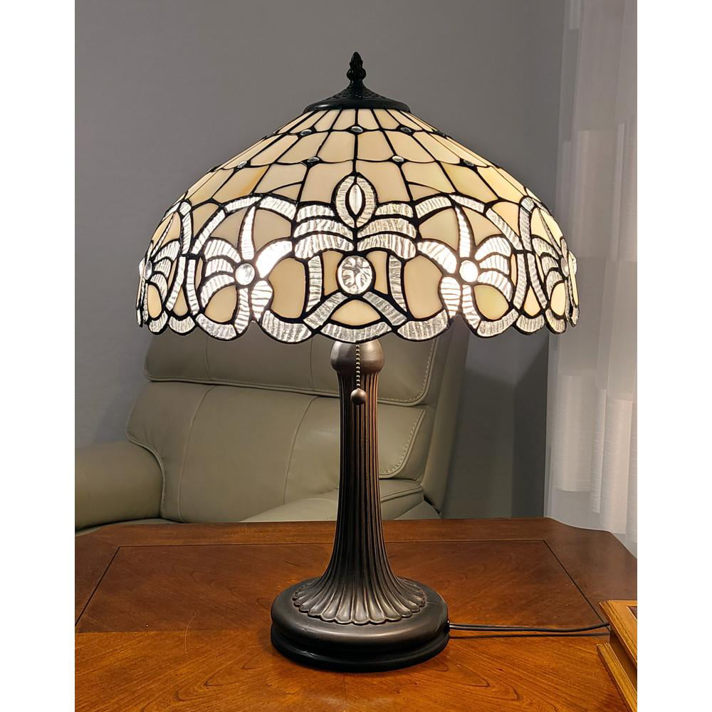 24" Stained Glass Two Light Stained Glass Two Light Accent Table Lamp