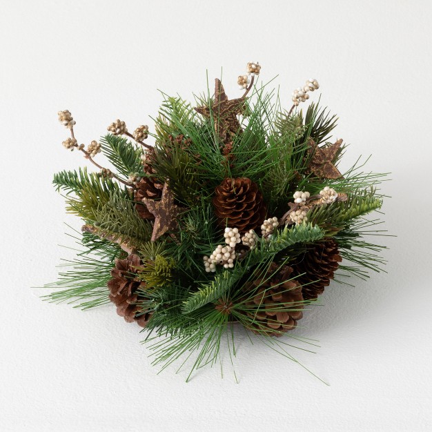 Artificial Goldstar Rustic Pine Orb Multicolor 7