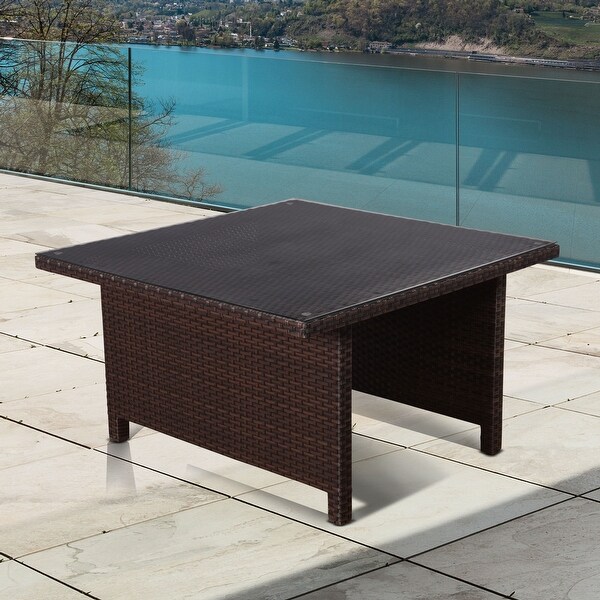 Amazonia Outdoor Patio Low Side Wicker Table