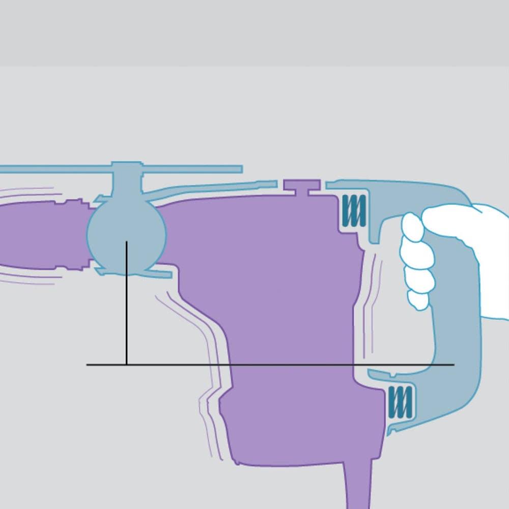 2 in. AVT Rotary Hammer， Accepts SDS-MAX Bits ;