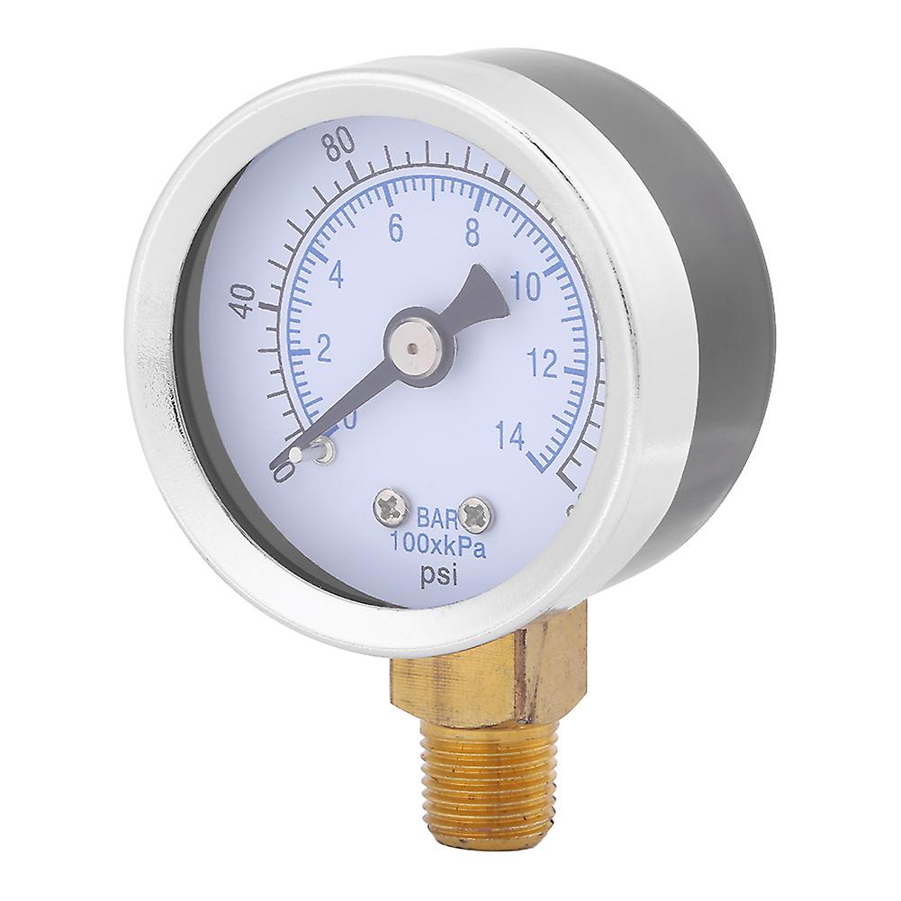 0-200psi 0-14bar Hydraulic Water Pressure Gauge 40mm Dial Meter 1/8