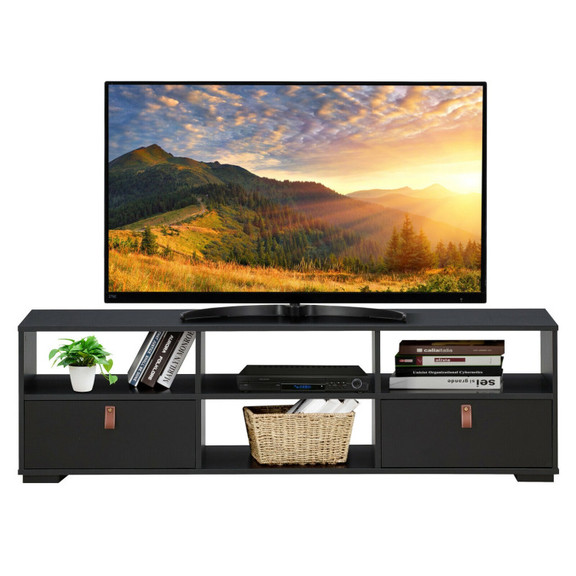 Costway 39681245 TV Stand Entertainment Media Cent...