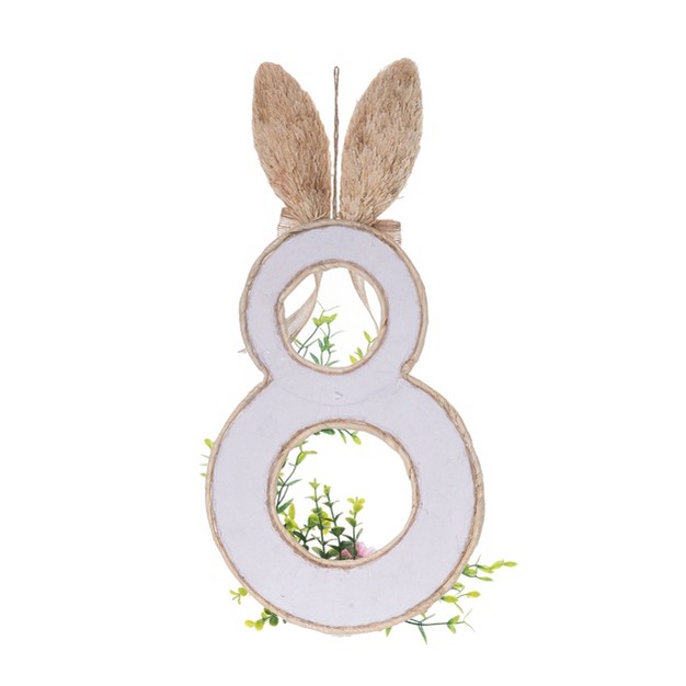 Transpac Natural Fiber 16 93 In Multicolor Easter Neutral Wrapped Bunny Wreath