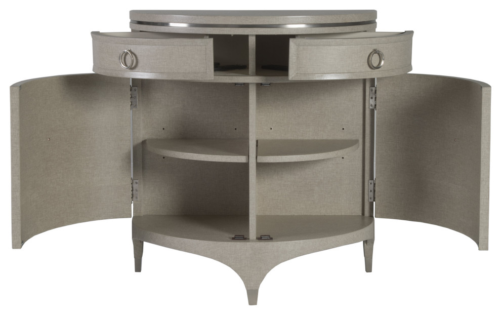 Zeitgeist Linen Demilune Chest   Transitional   Accent Chests And Cabinets   by HedgeApple  Houzz