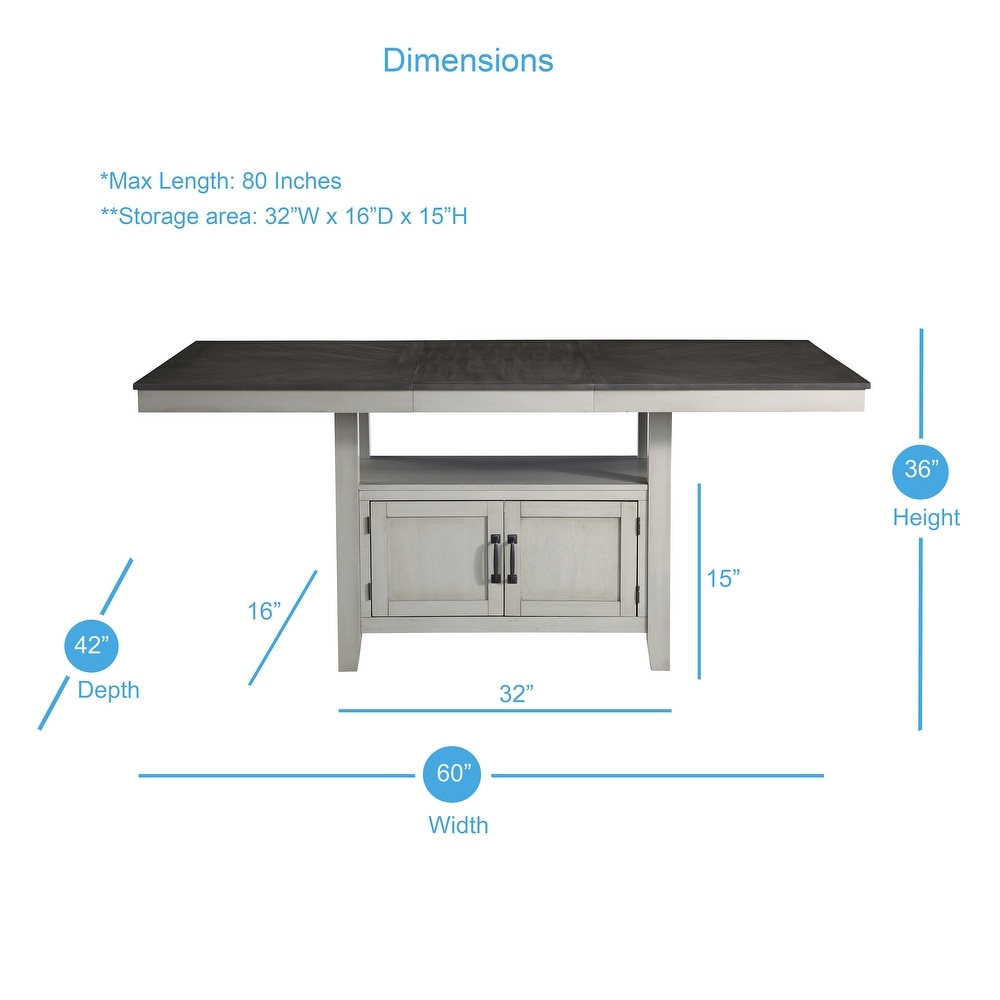 The Gray Barn Hasbrook 80 Inch Counter Height Dining Table