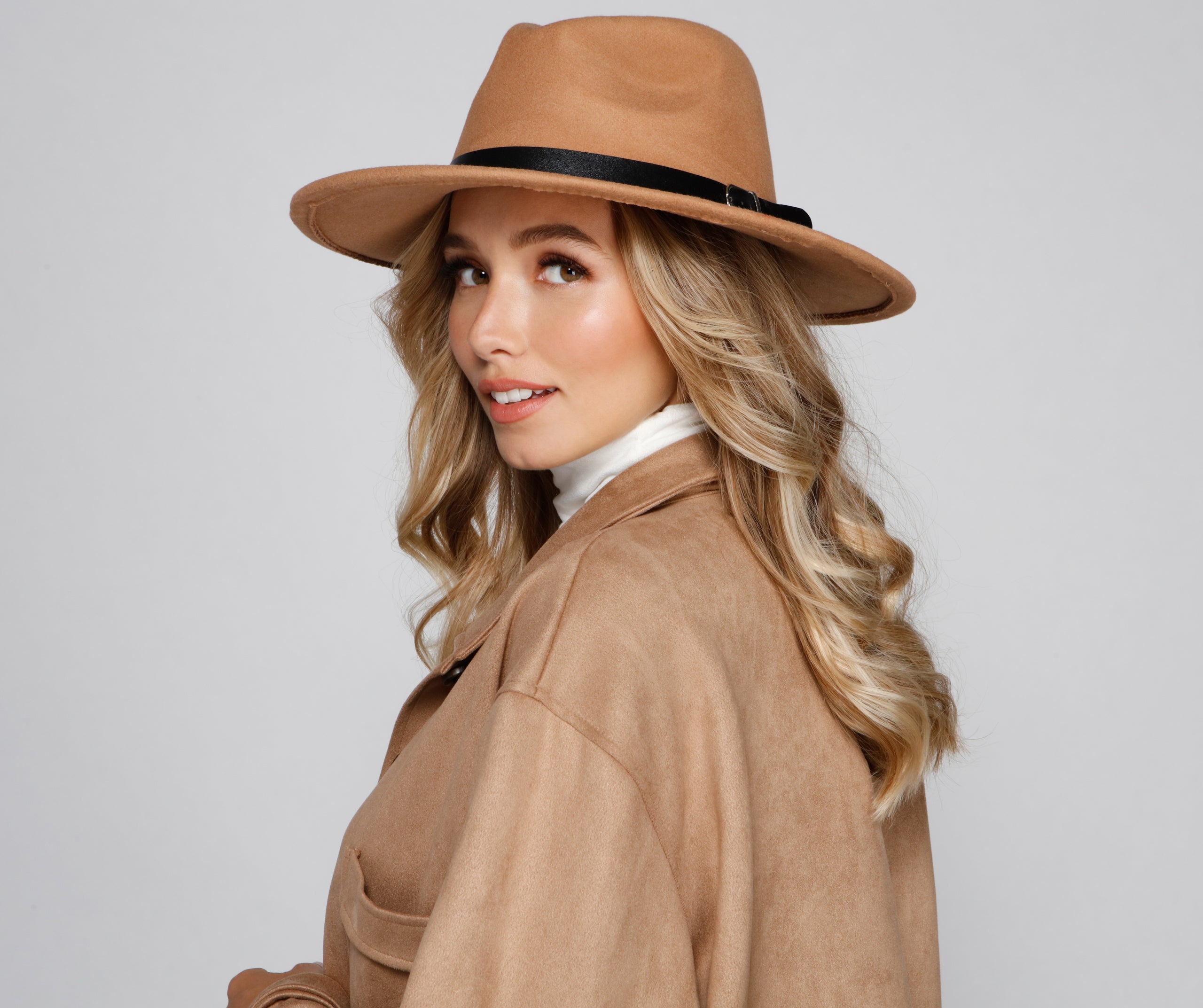 Basic Mood Faux Wool Panama Hat