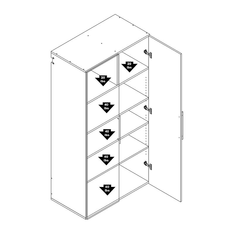 Prepac HangUps 36-in. Large Storage Wall Cabinet