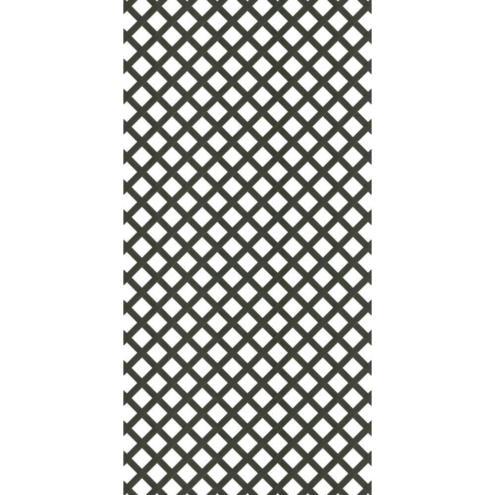 Veranda 4 ft. x 8 ft. Black Garden Vinyl Lattice 189723