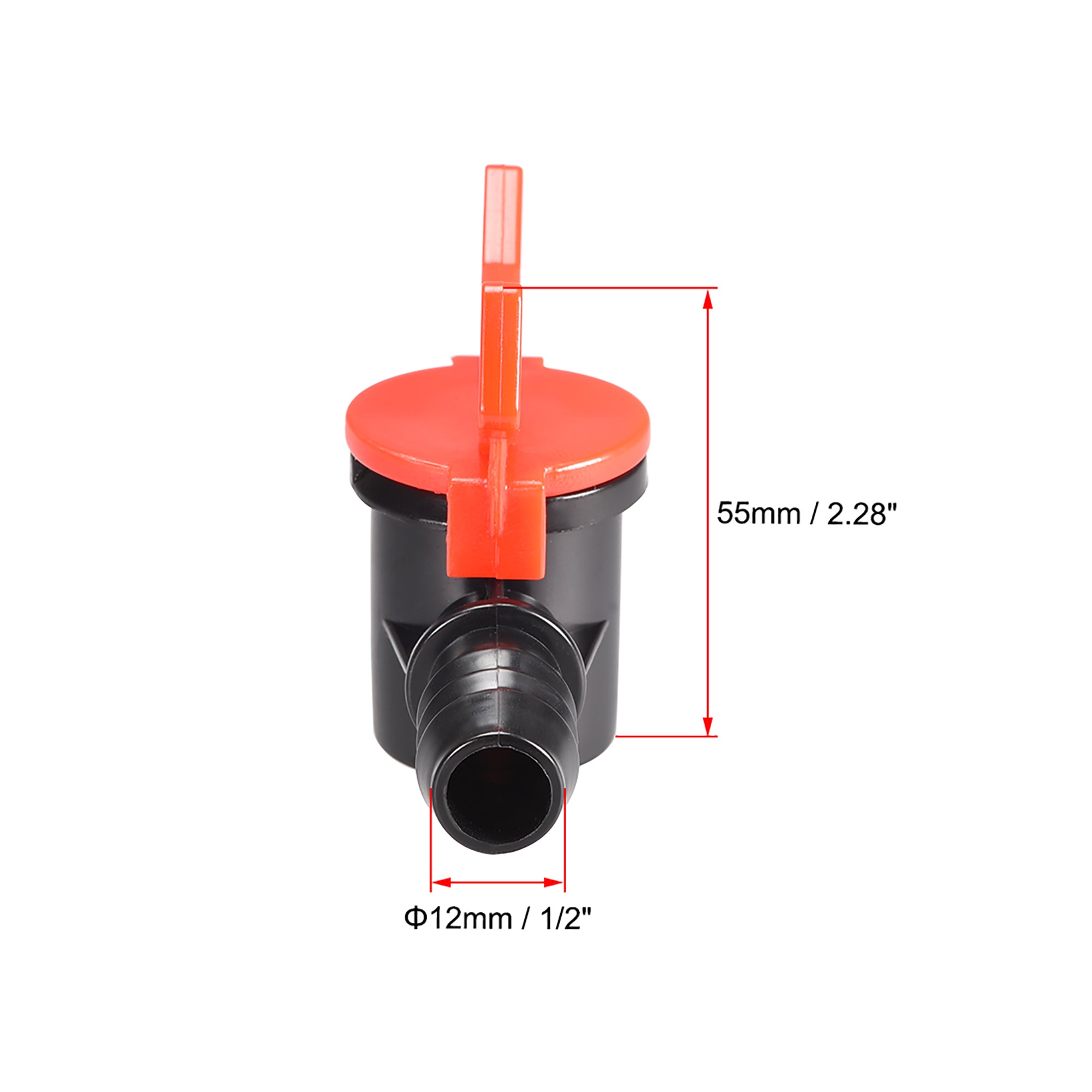 Drip Irrigation Barbed Valve，for 1/2 Inch Double Male Barbed Valve，Aquarium Water Flow Control Plastic Valve 3pcs