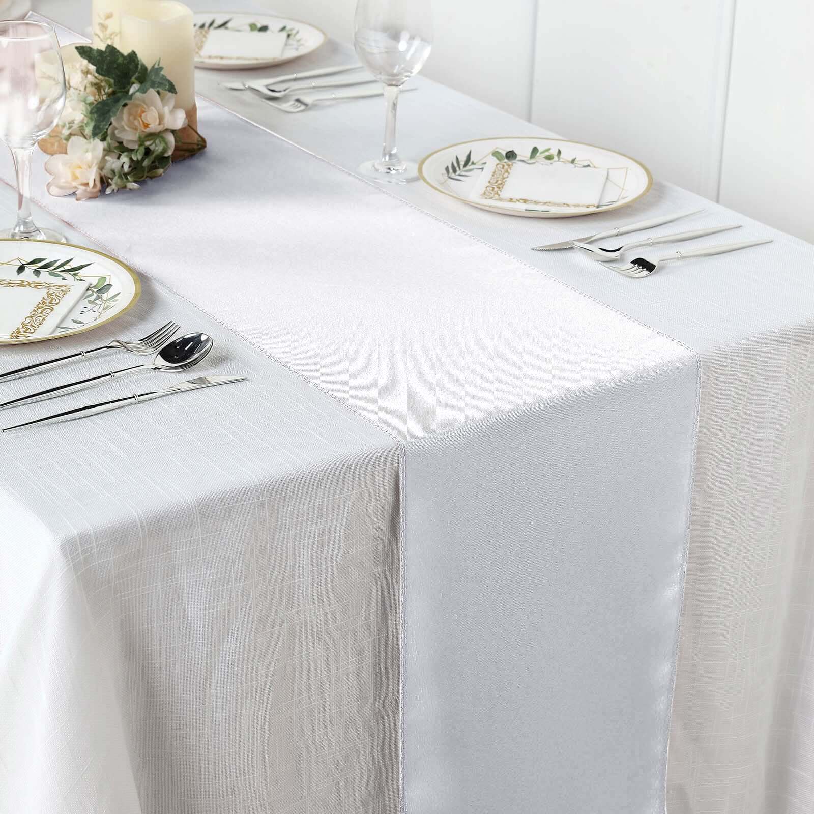 White Polyester Table Runner 12